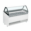 Commercial 13 Pan High Vision Ice Cream Display Freezer 395L | Low Front Glass Napoli Cabinet