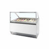 Commercial 16 Pan Flat Glass Napoli Ice Cream Display Freezer | Large Format Scoop Cabinet
