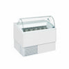 Commercial 6 Pan Ice Cream Display Freezer | Napoli Pan Scoop Cabinet with Canopy