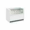 Commercial 6 Pan Ventilated Ice Cream Display Freezer | Hydraulic Lift Glass Top Cabinet