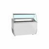 Commercial 7 Pan Curved Glass Ice Cream Display Freezer 317L | Scoop Cabinet with Understorage