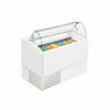 Commercial 7 Pan Ice Cream Display Freezer | Napoli Pan Scoop Cabinet with Canopy