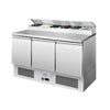 Commercial Saladette Prep Counter (3 Door Sliding Lid) / Fridge / 1365mm / 380LTR – Atosa ICE3869GR