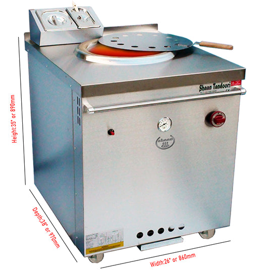 Commercial Heavy Duty Indian Tandoor Clay Oven 34” (NG/LPG)