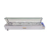 Electric Bain Marie 4 X 1/2 GN Pan Stainless Steel Countertop Food Warmer With Glass