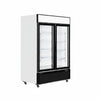 Tefcold Commercial 2 Door Glass Door Merchandiser (2-Door) 922L | Stay-Open Door Drinks Cooler