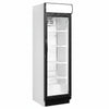 Tefcold Commercial Single Door Glass Door Merchandiser with Canopy 345L | Illuminated Bottle Cooler