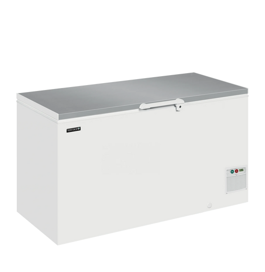 Tefcold Commercial Solid Lid Chest Freezer 491L | Eco Design Stainless Steel Chest Freezer