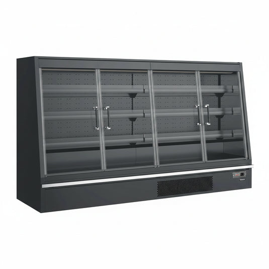 Tefcold Commercial 2 Door Low Height Glass Door Multideck Fridge 1594L