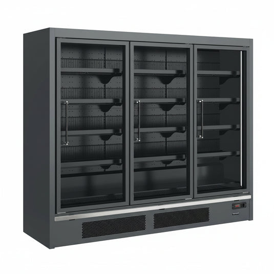 Tefcold Commercial 3 Door Glass Door Display Freezer 2468L