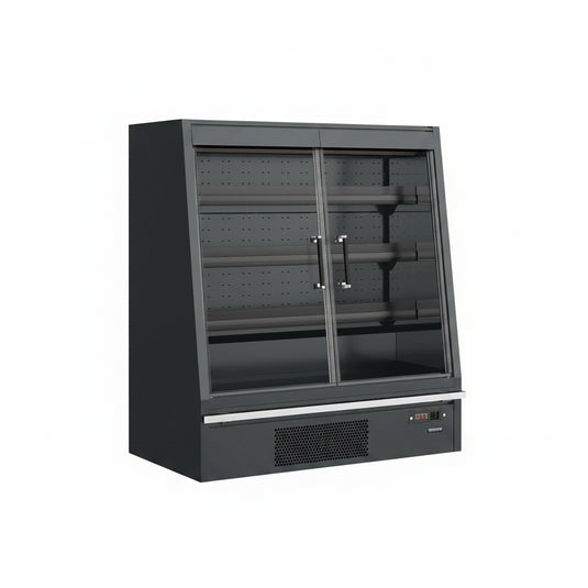 Tefcold Commercial 2 Door Low Height Glass Door Multideck Fridge 797L