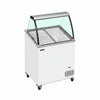 Commercial 4 Tub Ice Cream Dipping Cabinet 176L | Curved Glass Canopy Display Freezer