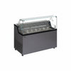 Commercial 7 Pan Flat Glass Top Ice Cream Display Freezer 329L | Scoop Cabinet with Understorage