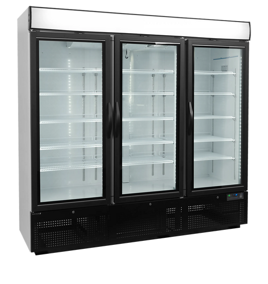 Tefcold Commercial 3 Door Upright Glass Door Freezer 1784L