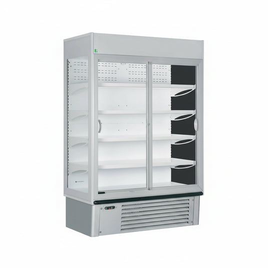 Tefcold Commercial 2 Door Sliding Door Wall Site Multideck Fridge 940L