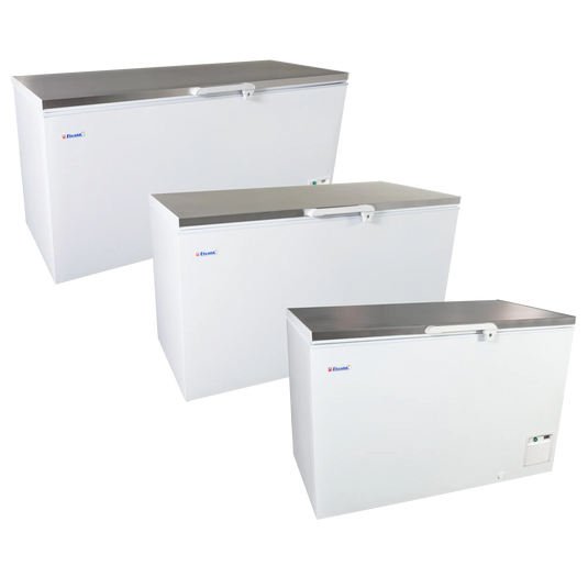 Tefcold Commercial Stainless Steel Solid Lid Chest Freezer 491L | Heavy-Duty Catering Freezer