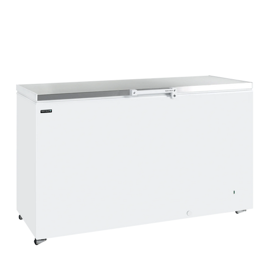 Tefcold Commercial Chest Freezer 463L | Stainless Steel Solid Lid Freezer