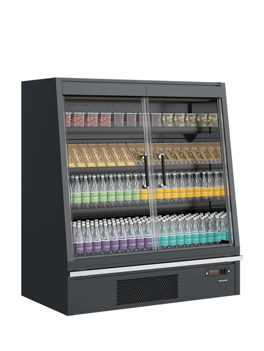 Tefcold Commercial 2 Door Low Height Glass Door Multideck Fridge 797L