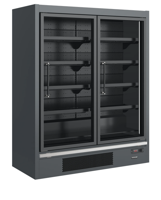 Tefcold Commercial 2 Door Glass Door Display Freezer 1646L