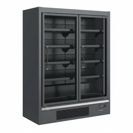 Tefcold Commercial 2 Door Glass Door Display Freezer 1646L