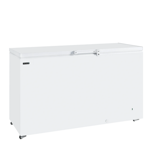 Tefcold Commercial Chest Freezer 463L | White Solid Lid Chest Freezer