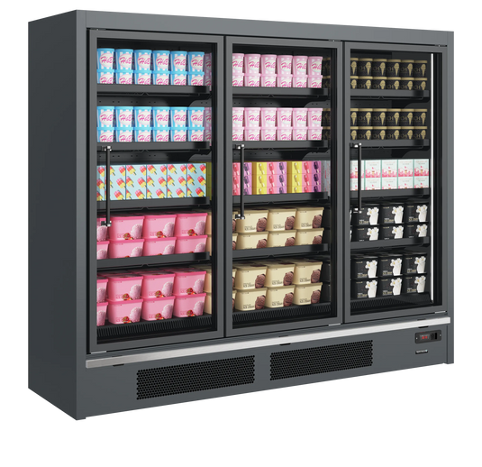 Tefcold Commercial 3 Door Glass Door Display Freezer 2468L