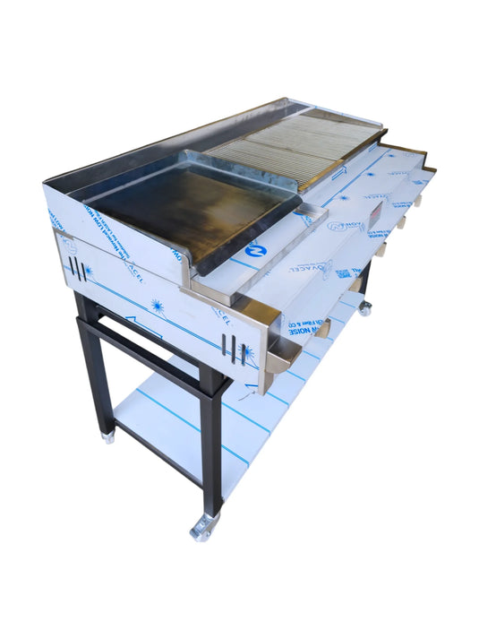 Counter Top Gas Heavy Duty Lava Rock Char Grill 122 x 71cm | Commercial Chargrill