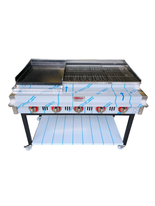 Counter Top Gas Heavy Duty Lava Rock Char Grill 122 x 81cm | Commercial Chargrill
