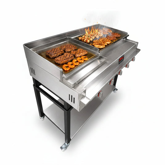 Counter Top Gas Heavy Duty Lava Rock Char Grill 122 x 81cm | Commercial Chargrill