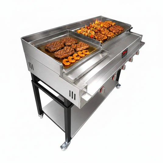 Counter Top Gas Heavy Duty Lava Rock Char Grill 122 x 71cm | Commercial Chargrill