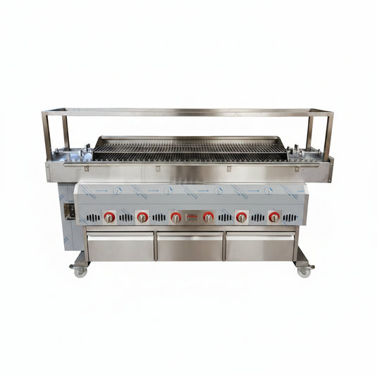 210cm Automatic Gas Conveyor Rotating Chargrill | Commercial Rotating Chargrill