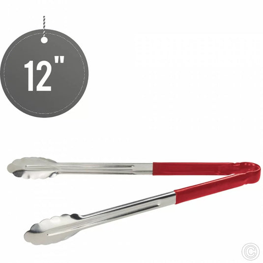 Catering Utility Tongs 12" Red