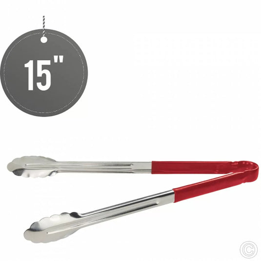 Catering Utility Tongs 15" Red