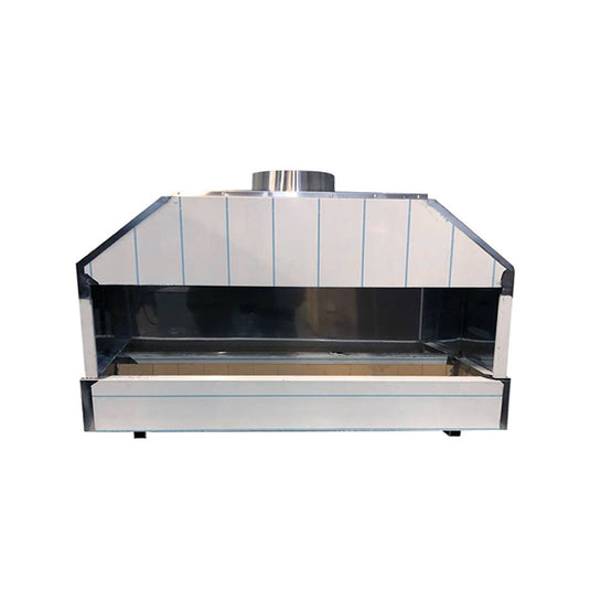 Stainless Steel Charcoal BBQ Mangal Grill 1.7-Metre - front view