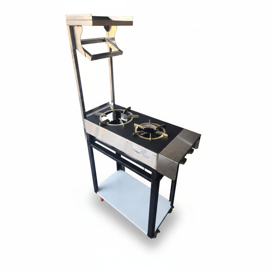 Commercial Heavy Flame 2 burners Indian Cooker Width 36Cm & 17kw