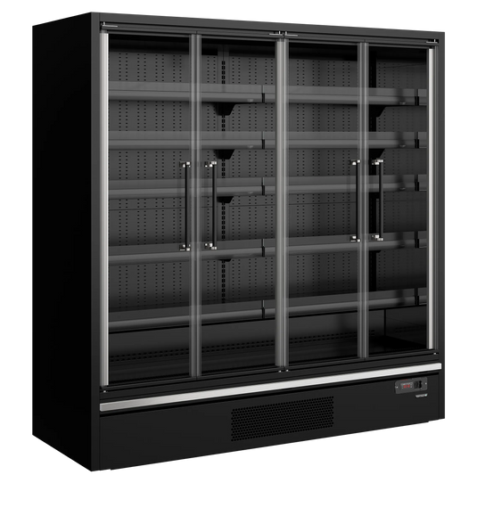 Tefcold Commercial 4 Door Glass Door Multideck Fridge 2165L