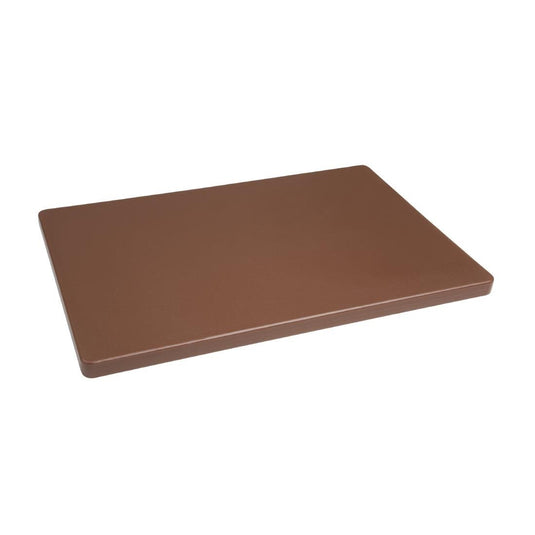Hygiplas Extra Thick Low Density Brown Chopping Board Standard — Brown HACCP Chopping Board