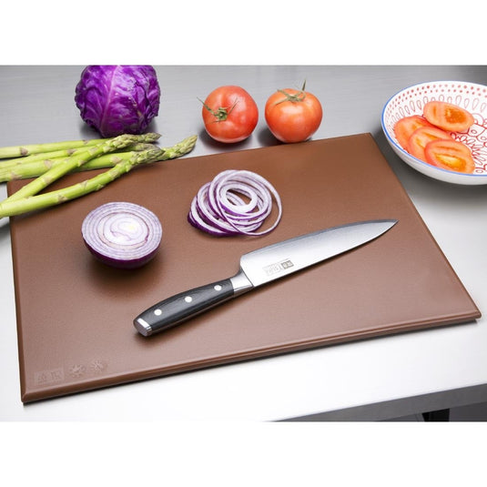 Hygiplas Anti Microbial High Density Brown Chopping Board — Image 4