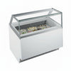 Commercial 10 Pan Premium Curved Glass Ice Cream Display Freezer | Napoli Pan Scoop Cabinet