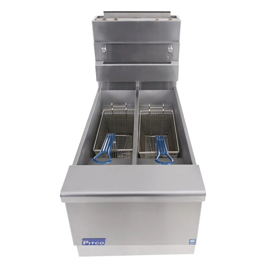 Pitco SG14 Twin Tank Gas Fryer CE-SG14TS/LP Solstice