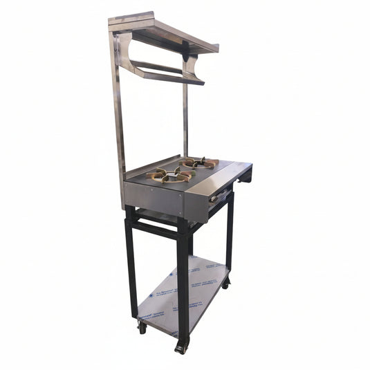 Commercial Heavy Flame 2 burners Indian Cooker Width 70Cm & 17kw