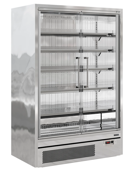 Tefcold Commercial 2 Door Glass Door Multideck Fridge 1443L