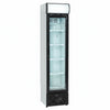 Tefcold Commercial Single Door Slimline Glass Door Bottle Cooler 116L | LED Illuminated Merchandiser Fridge