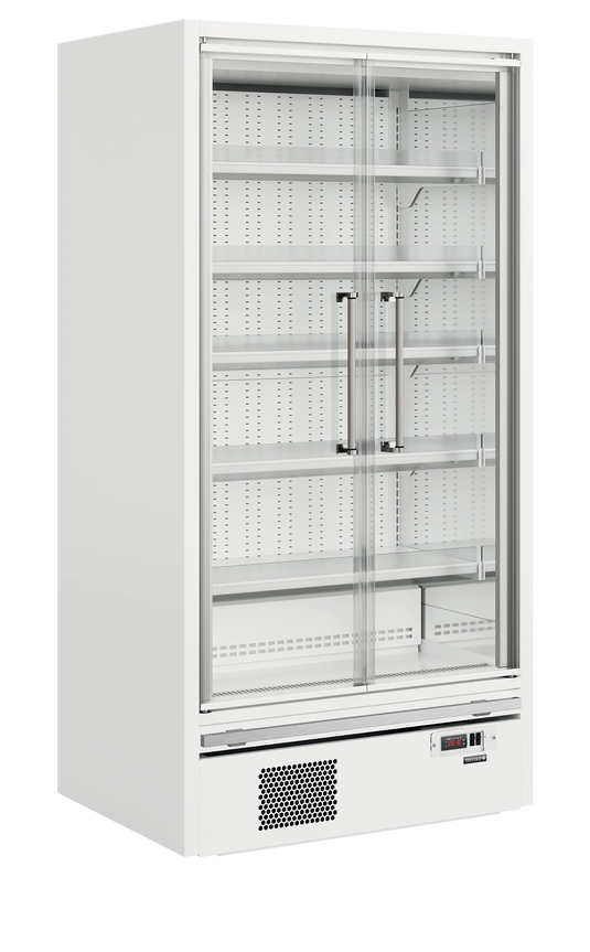 Tefcold Commercial 2 Door Glass Door Multideck Fridge 1083L