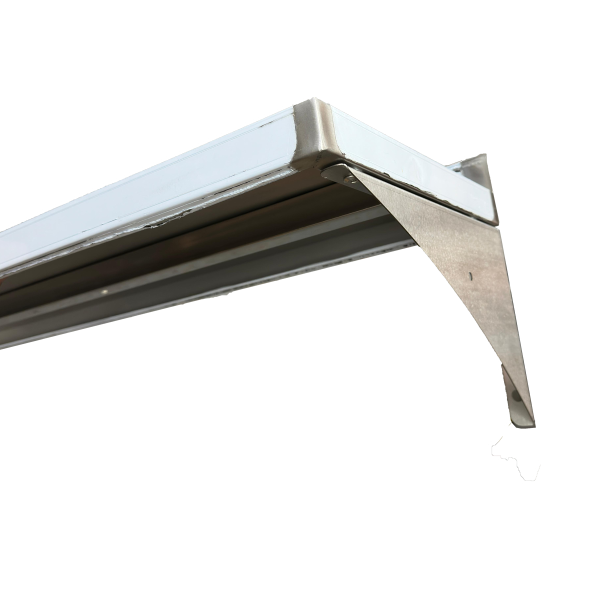 KAMIL Stainless Steel Wall Shelf With Hooks 150Cm - Image 3
