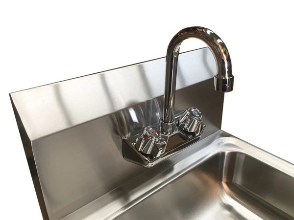 Commercial Stainless Steel Hand Sink With Tap 43Cm - Image 2