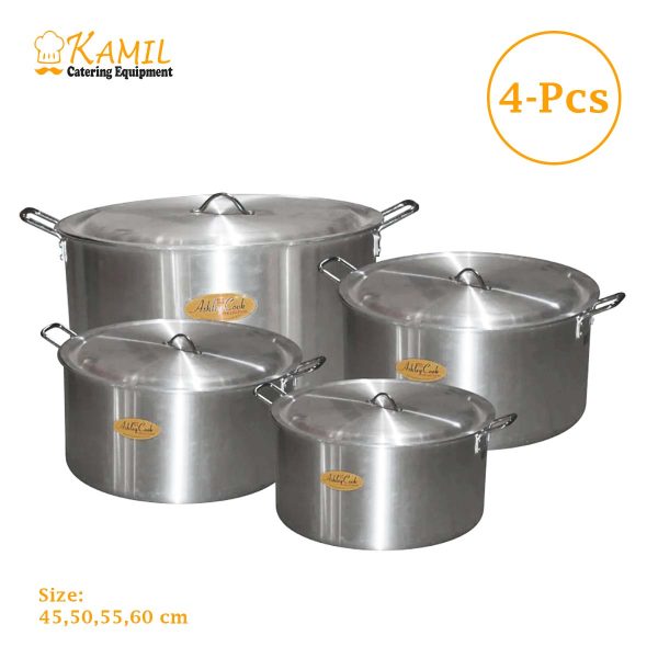 KamilCatering Prof Galaxy King Casserole Set – 45, 50, 55, 60 cm | Premium Aluminium Cookware