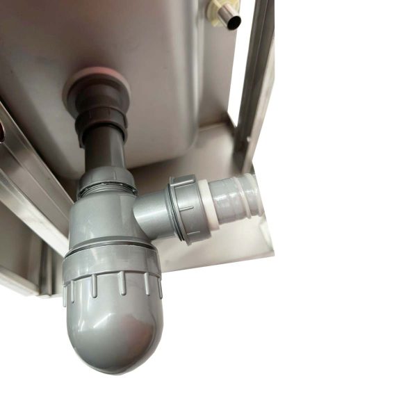 Commercial Stainless Steel Plain Knee Operated Hand Wash Sink With Taps - Image 7