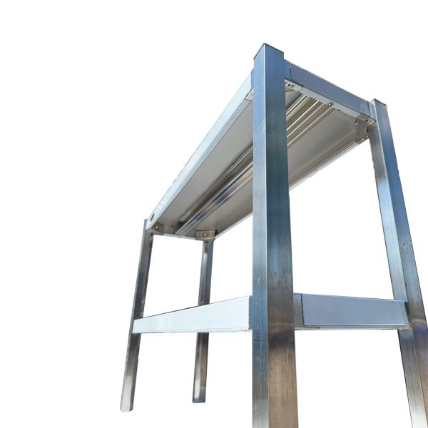 KAMIL Stainless Steel Adjustable Over Table Shelf Double Teirs 180 X 30 Cm - Image 2