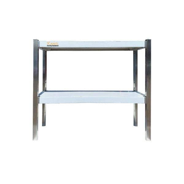 KAMIL Stainless Steel Adjustable Over Table Shelf Double Teirs 100 X 30 Cm